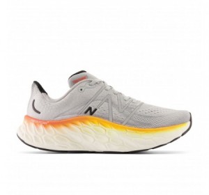 new balance More v4  in Aluminum Grey/Neon Dragonfly/Hot Marigold