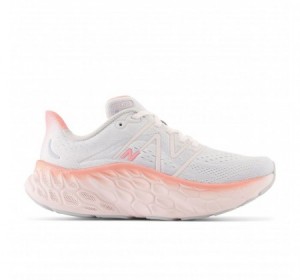 New Balance Fresh Foam X More v4 in Quartz Grey/Washed Pink/Grapefruit