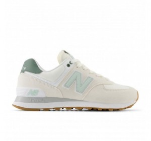 New Balance 574 Sea Salt/New Spruce w/ gum sole