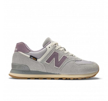 New Balance Unisex 574 Rain Cloud with Grey and Purple pop