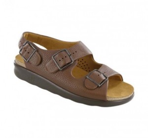 SAS Relaxed Heel Strap Sandal Amber