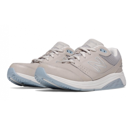 New Balance women's grey with blue 928 lace-up walking shoe