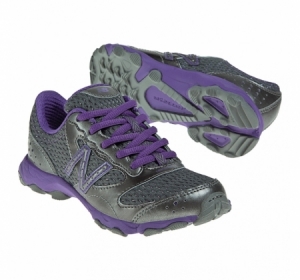 New Balance Kids Trail 330 Black w/ purple laceup