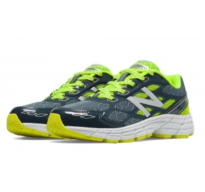 New Balance Kids 880v5 grey and fluo green and yellow