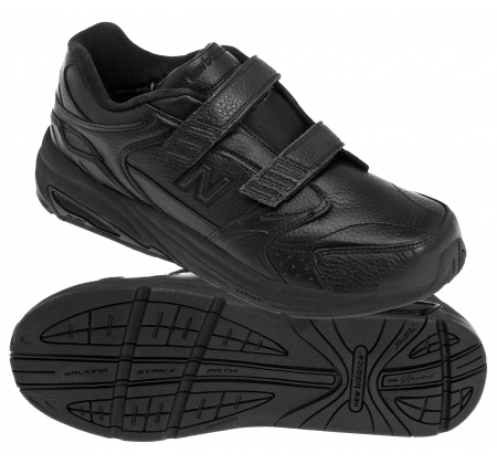 New Balance S Wide Fit Mw928hb3 Walking Velcro Trainers In Black For ...