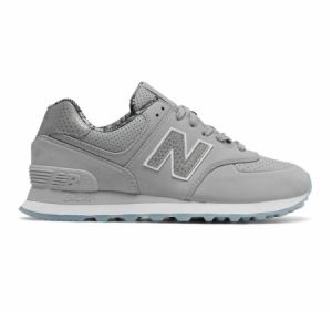 New Balance 574 Luxe Reptile Silver Mink