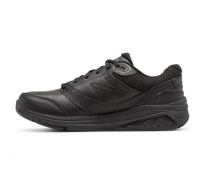 New balance black leather sneakers on sale