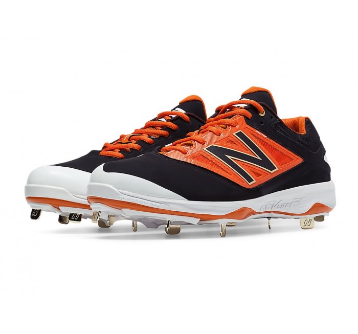 black and orange new balance cleats