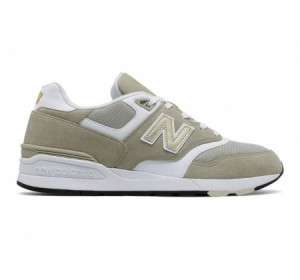 New Balance 597 Classic Trench Khaki White Gold