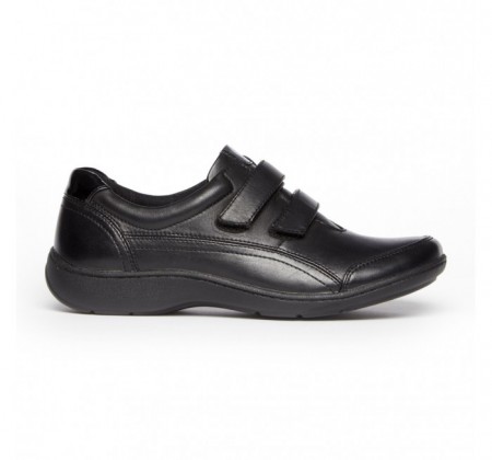 Aravon Bromly Black Leather shoes w/ velcro