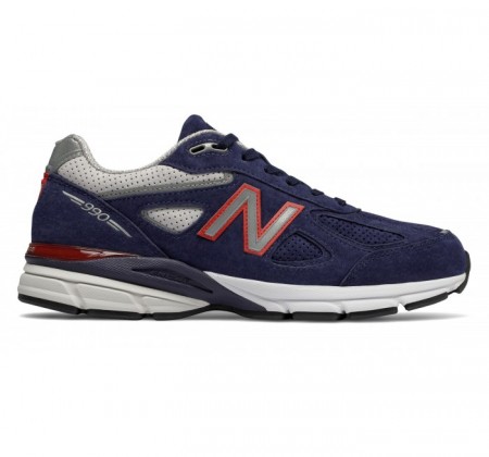 red and blue new balance shoes