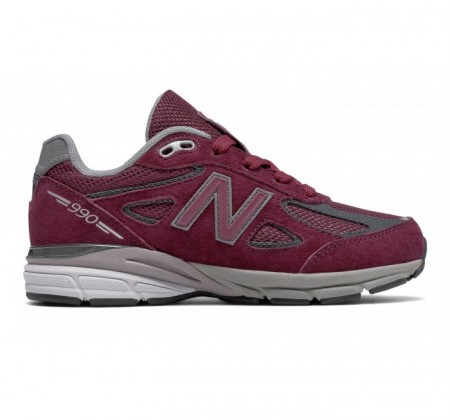 New Balance Grade-school 990v4 Burgundy 