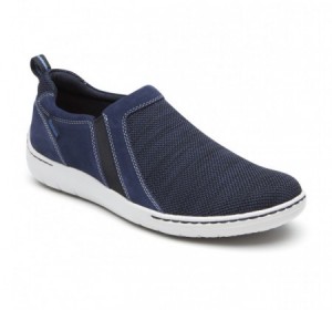 Dunham D Fitsmart Double Gore Slip-on Navy