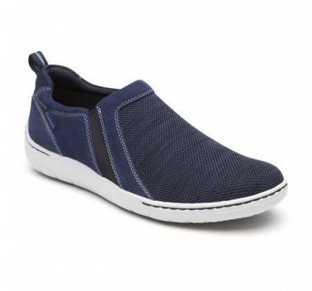 Dunham D Fitsmart Double Gore Slip-on Navy