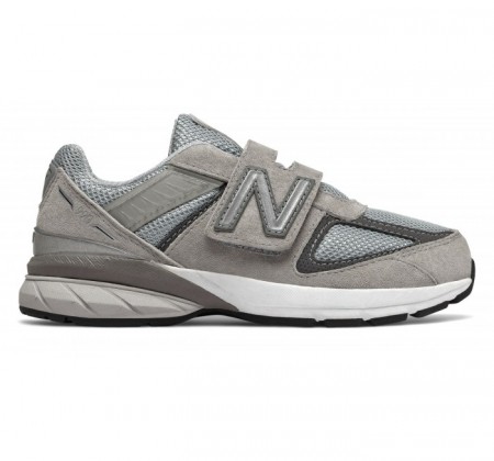 New Balance Little Kids 990v5 Hook & Loop Grey