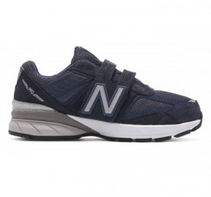 New Balance Little Kids 990v5 Hook & Loop Navy